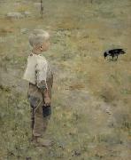 Akseli Gallen-Kallela Boy with a Crow oil